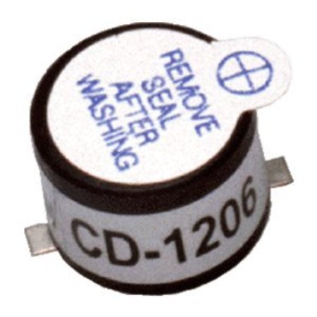 CUI DEVICES Buzzer 12 Mm Round 9 Mm Deep M 2.4 Khz 5 V Smt No CD-1206-SMT